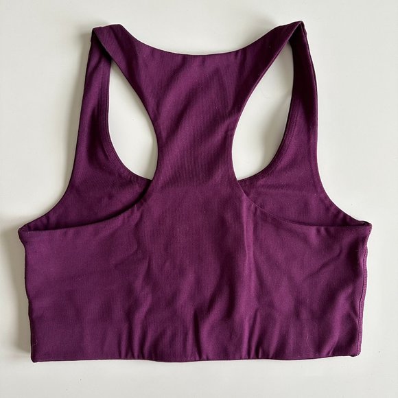 Girlfriend Collective Paloma Racerback Bra Plum Purple - Picture 3 of 4